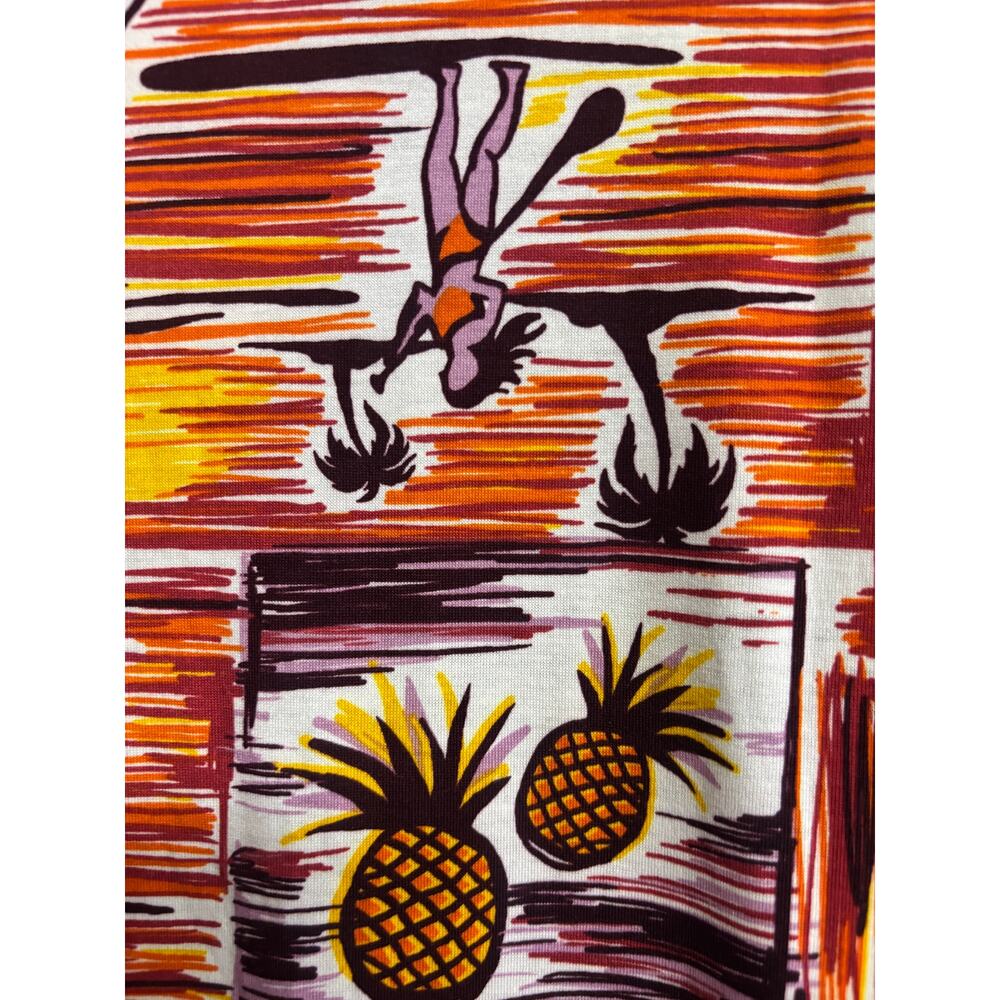 Lularoe Irma Tunic Top Pineapple Tropical Print High Low Womens Large Surf New - Picture 5 of 9